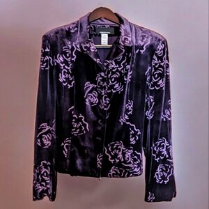 Gorgeous Jones New York Purple Embossed Blazer